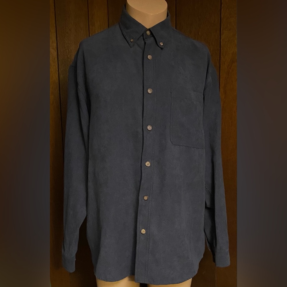 Reel Legends L Suede material Long Sleeve Fishing Hunting Shirt